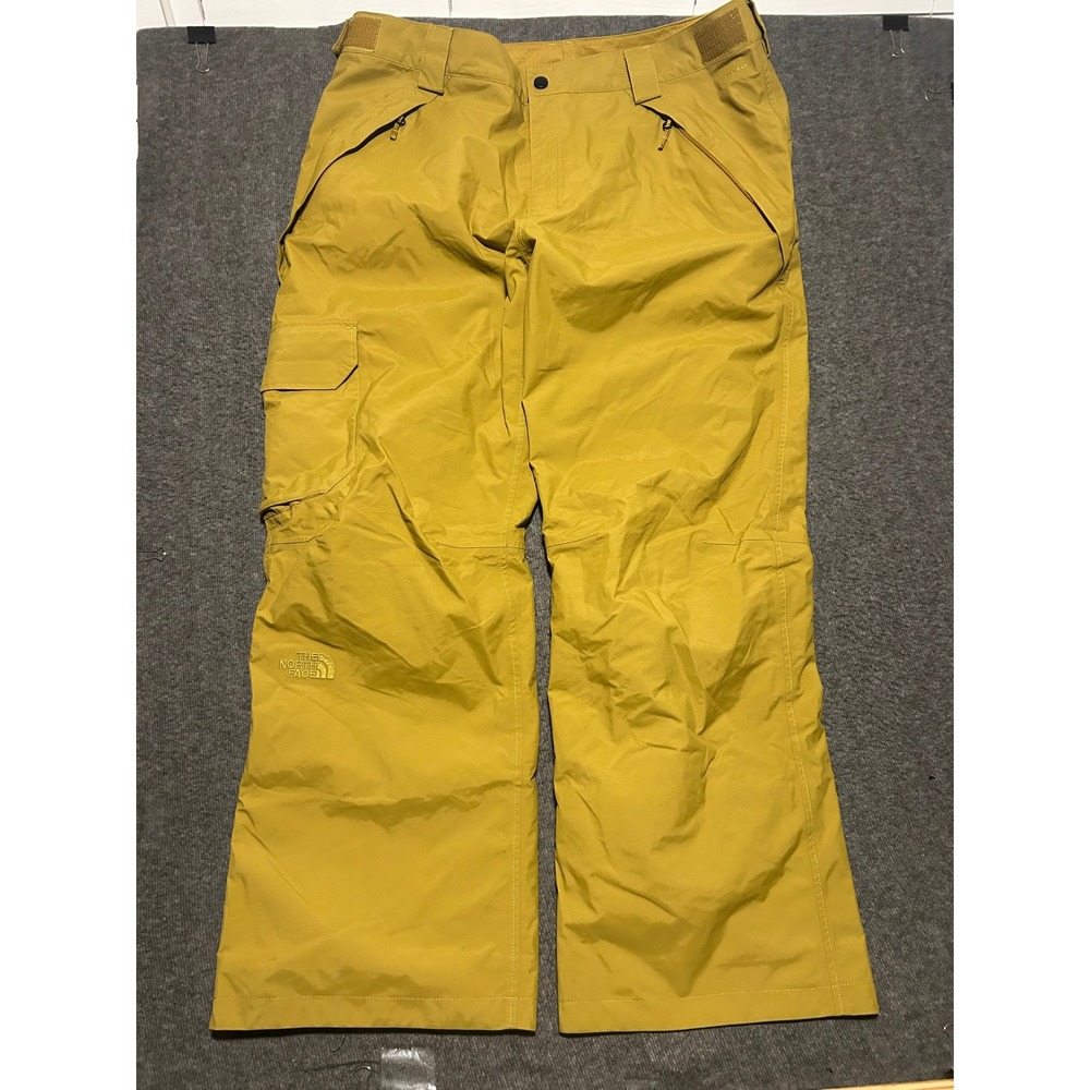 The north face dryvent snowboard ski pants mens mustard yellow size XL